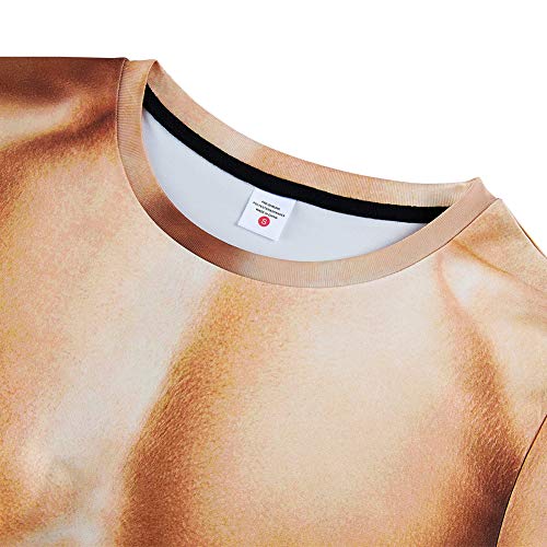 RAISEVERN Camiseta de Manga Corta con Cuello Redondo gráfico 3D para Hombre Muscel