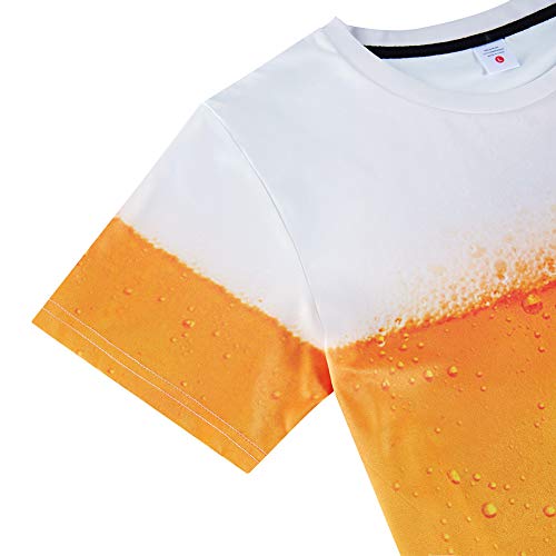 RAISEVERN Hombres Casaul Camisa de Manga Corta Oktoberfest Beer Camiseta Daily Casual Gym tee Camiseta L