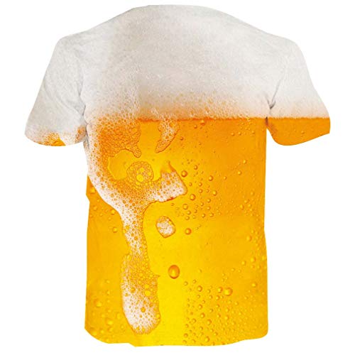 RAISEVERN Hombres Casaul Camisa de Manga Corta Oktoberfest Beer Camiseta Daily Casual Gym tee Camiseta L