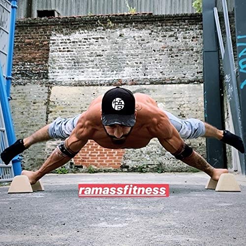RAMASS Fitness Barras Paralela, Push Up Bars, Mini Parallettes De Madera, Barras De Gimnasia, Calistenia