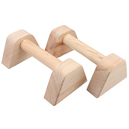 RAMASS Fitness Barras Paralela, Push Up Bars, Mini Parallettes De Madera, Barras De Gimnasia, Calistenia