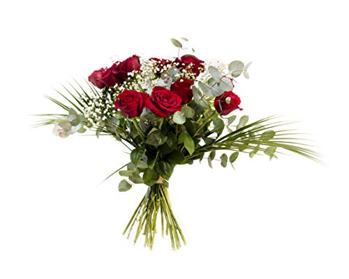 RAMO DE 12 ROSAS rojas NATURALES - ENTREGA EN 24 HORAS -Flores Frescas RAMO DE 12 ROSAS rojas NATURALES - ENTREGA EN 24 HORAS -Flores Frescas
