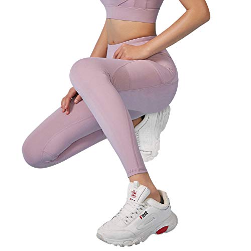 RaMokey Leggings Mujer Mallas de Deporte de Mujer Cintura Alta con Bolsillos Pantalon Deportivo para Running Training Estiramiento Yoga y Pilates