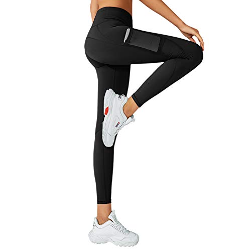 RaMokey Leggings Mujer Mallas de Deporte de Mujer Cintura Alta con Bolsillos Pantalon Deportivo para Running Training Estiramiento Yoga y Pilates