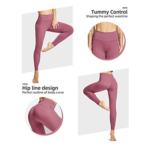 RaMokey Leggins Mujer Deporte Fitness Cintura Alta Leggings Mallas Pantalones Deportivos Leggins con Bolsillos para Running Fitness Yoga Pilates Leggings y Ejercicio