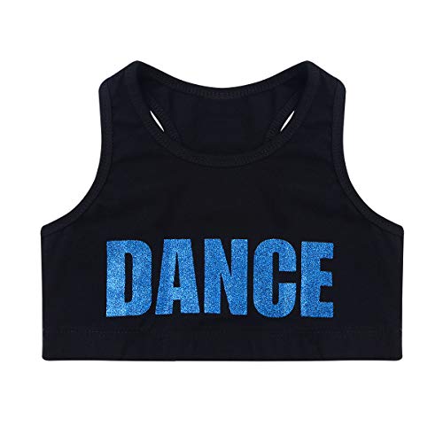 ranrann Tank Top de Yoga Danza para Niñas Chaleco Corto de Baile Moderno Estampado de Letra Sujetador Deportivo de Running Fitness Top Deportivo Niña Azul 10 Años ranrann Tank Top de Yoga Danza para Niñas Chaleco Corto de Baile Moderno Estampado de Letra Sujetador Deportivo de Running Fitness Top Deportivo Niña Azul 10 Años