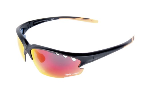 Rapid Eyewear ‘Expert Cycle’ GAFAS DE SOL PARA CICLISMO. También para mtb, correr y escalar. Para hombre y mujer. Lentes transparentes y polarizadas incluidas