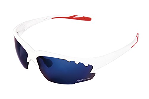 Rapid Eyewear GAFAS DE SOL CICLISMO Y CORRER BLANCAS ‘Breeze Cycle’ para hombre y mujer. lentes intercambiables POLARIZADOS y transparentes. Ideales para ciclista, atletismo, triatlon etc. UV400