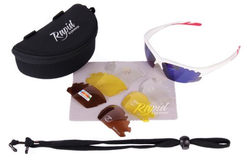 Rapid Eyewear GAFAS DE SOL CICLISMO Y CORRER BLANCAS ‘Breeze Cycle’ para hombre y mujer. lentes intercambiables POLARIZADOS y transparentes. Ideales para ciclista, atletismo, triatlon etc. UV400 Rapid Eyewear GAFAS DE SOL CICLISMO Y CORRER BLANCAS ‘Breeze Cycle’ para hombre y mujer. lentes intercambiables POLARIZADOS y transparentes. Ideales para ciclista, atletismo, triatlon etc. UV400