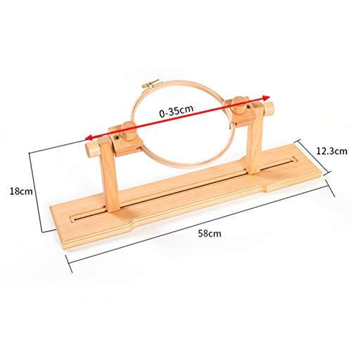 Raspbery Soporte De Bordado De Madera Soporte De Marco De Punto De Cruz Soporte De Bordado De Escritorio Ajustable para Costura Artesanal Y Marco De Bordado Colgante No Incluido