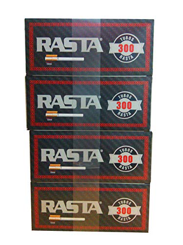 Rasta 4 X Caja 300 tubos para cigarrillos vacíos 1200 tubos