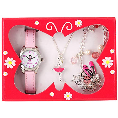 Ravel - Reloj de Ballet Infantil Little Gems y Juego de Joyas Plateadas Ravel - Reloj de Ballet Infantil Little Gems y Juego de Joyas Plateadas
