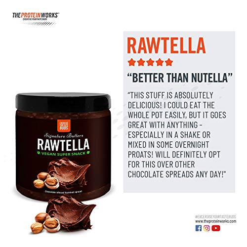 Rawtella | 100% Natural | Crema De Avellanas Con Chocolate Vegano | THE PROTEIN WORKS | 500g