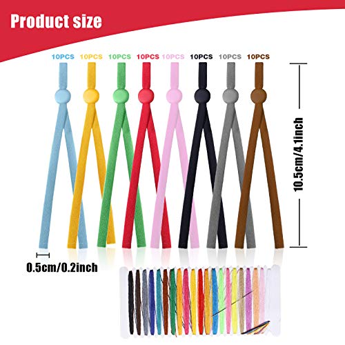 RayE 80 Piezas de 5 mm de Banda elástica con Hebilla Ajustable, 8 Colores, cordón de Goma para protección bucal, Accesorios de Costura, Goma elástica con Ajuste de Silicona RayE 80 Piezas de 5 mm de Banda elástica con Hebilla Ajustable, 8 Colores, cordón de Goma para protección bucal, Accesorios de Costura, Goma elástica con Ajuste de Silicona