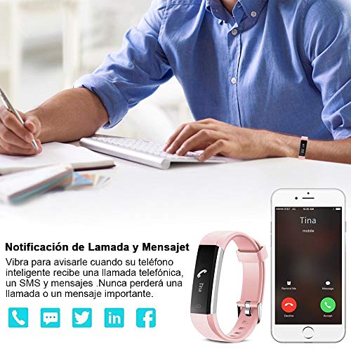 Rayfit Pulsera Actividad Reloj Inteligente Fitness Tracker Podómetro Monitor de Sueño Contador de Calorías Pasos Rastreador de Ejercicios Reloj Salud Pulsera Deportiva para Niños Mujeres Hombres Rayfit Pulsera Actividad Reloj Inteligente Fitness Tracker Podómetro Monitor de Sueño Contador de Calorías Pasos Rastreador de Ejercicios Reloj Salud Pulsera Deportiva para Niños Mujeres Hombres