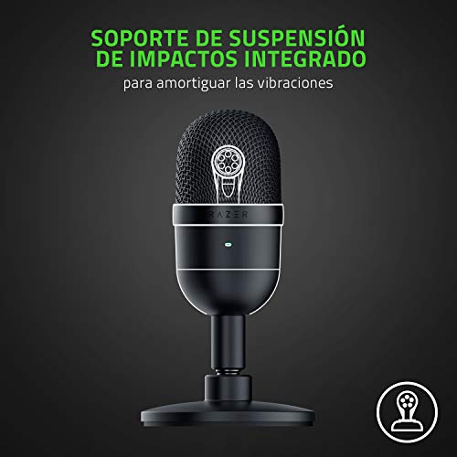 Razer Seiren Mini Micrófono compacto para USB para streaming, compacto con patrón polar supercardioide, soporte inclinable, amortiguador integrado, Quartz / Rosa Razer Seiren Mini Micrófono compacto para USB para streaming, compacto con patrón polar supercardioide, soporte inclinable, amortiguador integrado, Quartz / Rosa