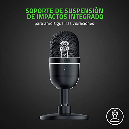 Razer Seiren Mini Micrófono compacto para USB para streaming, compacto con patrón polar supercardioide, soporte inclinable, amortiguador integrado, Quartz / Rosa