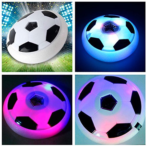 RC TECNIC Balón de Fútbol Flotante Hoverball con Luces Led | Juego Pelota Air Football Deslizante con Espuma | Juguetes para Niños Interior y Exterior