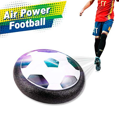 RC TECNIC Balón de Fútbol Flotante Hoverball con Luces Led | Juego Pelota Air Football Deslizante con Espuma | Juguetes para Niños Interior y Exterior