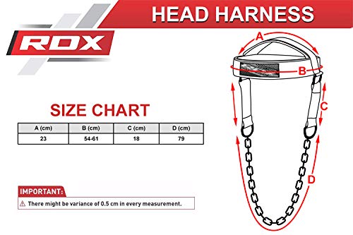 RDX Cabezal Ajustable Pro Arnés Inmersión Cuello Cinturón Constructor Peso Cadena De Elevación