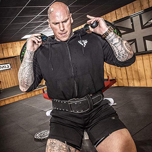 RDX Cinturon Musculacion para Power Lifting Gimnasio Entrenamiento | Aprobado por IPL y USPA | 4" Lumbar Doble Hebilla Peso Levantamiento Cinturón para Gym Fitness, Muscular, Xfit Ejercicio, Deadlifts