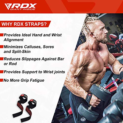 RDX Correas Gimnasio Pesas Levantamiento Muñequeras Musculación Sujeción de Gel Deportivas Elevación Gym Straps Peso Fitness Entrenamiento Halterofília Culturismo RDX Correas Gimnasio Pesas Levantamiento Muñequeras Musculación Sujeción de Gel Deportivas Elevación Gym Straps Peso Fitness Entrenamiento Halterofília Culturismo