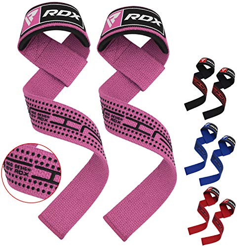 RDX Correas Gimnasio Pesas Levantamiento Muñequeras Musculación Sujeción de Gel Deportivas Elevación Gym Straps Peso Fitness Entrenamiento Halterofília Culturismo