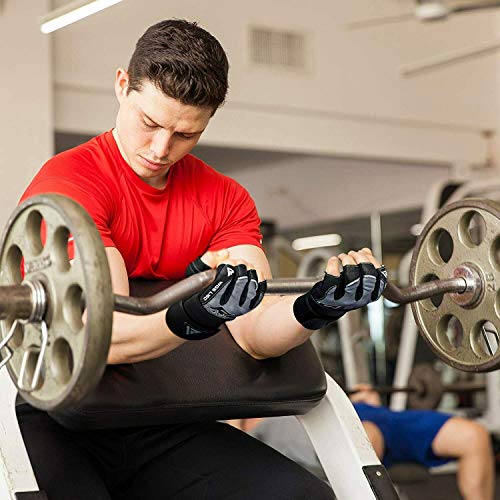 RDX Guantes Gimnasio Cuero con Muñequera Fitness Musculacion Culturismo Weightlifting Levantamiento Pesas Entrenamiento Halterofilia Powerlifting Workout Antideslizante Gym Gloves RDX Guantes Gimnasio Cuero con Muñequera Fitness Musculacion Culturismo Weightlifting Levantamiento Pesas Entrenamiento Halterofilia Powerlifting Workout Antideslizante Gym Gloves