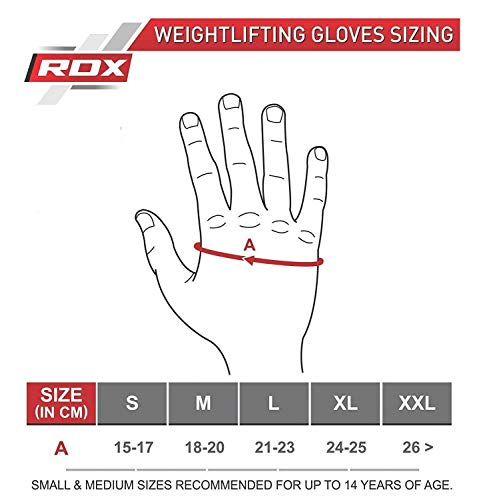 RDX Guantes Gimnasio Cuero con Muñequera Fitness Musculacion Culturismo Weightlifting Levantamiento Pesas Entrenamiento Halterofilia Powerlifting Workout Antideslizante Gym Gloves