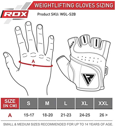 RDX Guantes Gimnasio Fitness Culturismo Musculacion Gym Levantamiento de Pesas Entrenamiento Halterofilia Deportivos Powerlifting Antideslizante Workout Weightlifting Gloves