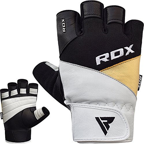 RDX Guantes Gimnasio Fitness Musculacion Culturismo Gym Levantamiento de Pesas Entrenamiento Halterofilia Powerlifting Antideslizante Deportivos Workout Weightlifting Gloves