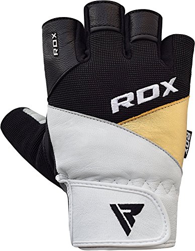 RDX Guantes Gimnasio Fitness Musculacion Culturismo Gym Levantamiento de Pesas Entrenamiento Halterofilia Powerlifting Antideslizante Deportivos Workout Weightlifting Gloves