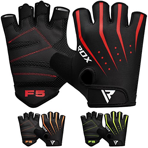 RDX Guantes Gimnasio Pesas Musculacion Fitness Entrenamiento Transpirable Powerlifting Ejercicio de Entrenamiento de Soporte de muñeca