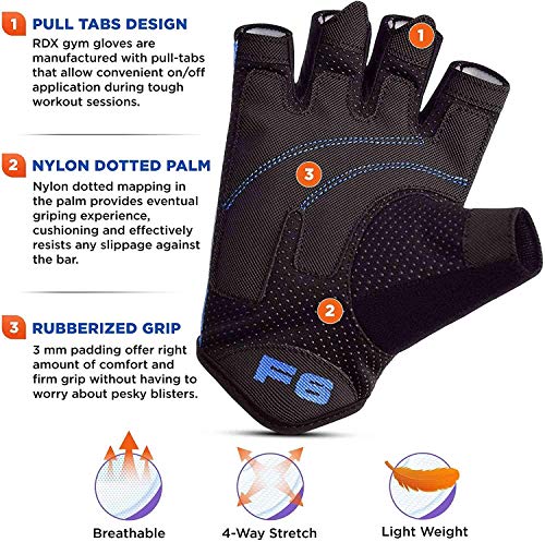 RDX Guantes Gimnasio Pesas Musculacion Guantes Culturismo Fitness Entrenamiento