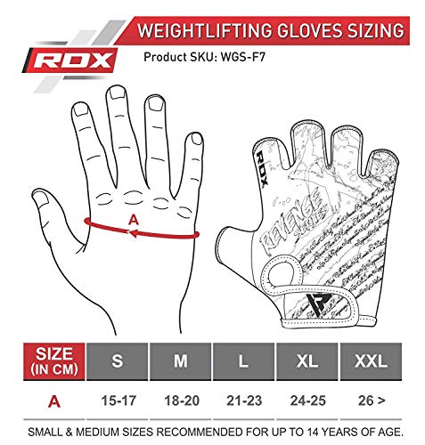 RDX Guantes Gimnasio Pesas Musculacion Vacuno Pesas Gym Musculacion Culturismo Fitness Entrenamiento