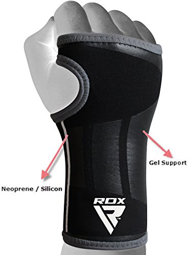 RDX Gym Muñequeras Soporte Gimnasio Palma Compresión Musculacion Peso Elevación Fitness Correas (Se Vende como un Solo Elemento)