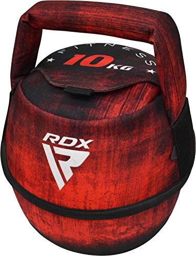 RDX Pesa Rusa Kettlebell Peso Swing Entrenamiento Front Squat Russian Sit-up Levantamiento de Pesas Bolsa de Arena Dumbells Muscular Equipos de Gimnasia para Yoga Ejercicio Deportivo 2kg a 10kg