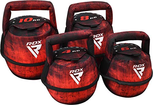 RDX Pesa Rusa Kettlebell Peso Swing Entrenamiento Front Squat Russian Sit-up Levantamiento de Pesas Bolsa de Arena Dumbells Muscular Equipos de Gimnasia para Yoga Ejercicio Deportivo 2kg a 10kg RDX Pesa Rusa Kettlebell Peso Swing Entrenamiento Front Squat Russian Sit-up Levantamiento de Pesas Bolsa de Arena Dumbells Muscular Equipos de Gimnasia para Yoga Ejercicio Deportivo 2kg a 10kg