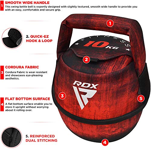 RDX Pesa Rusa Kettlebell Peso Swing Entrenamiento Front Squat Russian Sit-up Levantamiento de Pesas Bolsa de Arena Dumbells Muscular Equipos de Gimnasia para Yoga Ejercicio Deportivo 2kg a 10kg RDX Pesa Rusa Kettlebell Peso Swing Entrenamiento Front Squat Russian Sit-up Levantamiento de Pesas Bolsa de Arena Dumbells Muscular Equipos de Gimnasia para Yoga Ejercicio Deportivo 2kg a 10kg
