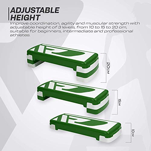 RDX Step de Aeróbic con Ajustable 3 Alturas Niveles, 10cm 15cm 20cm Antideslizante Plataforma Stepper Aerobics Yoga Gimnasio Casa Deporte Fitness Ejercicios Entrenamiento Rutina Cardio 81cm x 28cm RDX Step de Aeróbic con Ajustable 3 Alturas Niveles, 10cm 15cm 20cm Antideslizante Plataforma Stepper Aerobics Yoga Gimnasio Casa Deporte Fitness Ejercicios Entrenamiento Rutina Cardio 81cm x 28cm