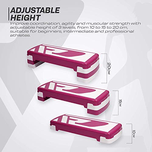 RDX Step de Aeróbic con Ajustable 3 Alturas Niveles, 10cm 15cm 20cm Antideslizante Plataforma Stepper Aerobics Yoga Gimnasio Casa Deporte Fitness Ejercicios Entrenamiento Rutina Cardio 81cm x 28cm RDX Step de Aeróbic con Ajustable 3 Alturas Niveles, 10cm 15cm 20cm Antideslizante Plataforma Stepper Aerobics Yoga Gimnasio Casa Deporte Fitness Ejercicios Entrenamiento Rutina Cardio 81cm x 28cm