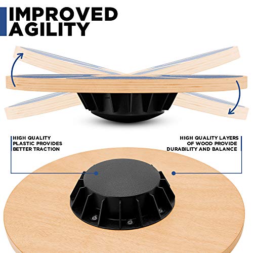 RDX Tabla de Equilibrio 40cm Antideslizante Redondo Balance Board Madera Entrenamiento Physio Yoga Fitness Pilates Sport Entrenador Ejercicio Gimnasio Deporte la Rehabilitación Física Terapia RDX Tabla de Equilibrio 40cm Antideslizante Redondo Balance Board Madera Entrenamiento Physio Yoga Fitness Pilates Sport Entrenador Ejercicio Gimnasio Deporte la Rehabilitación Física Terapia