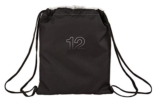 Real Madrid, 40 cm, 611854196 2018 Bolsa de Cuerdas para el Gimnasio, Unisex, Blanca/Negra