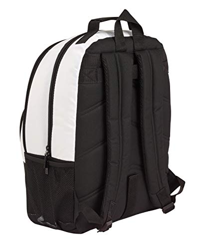 Real Madrid CF Equipaje para niños Mochila Grande Doble Adaptable a Carro, Blanco, 42 cm Real Madrid CF Equipaje para niños Mochila Grande Doble Adaptable a Carro, Blanco, 42 cm