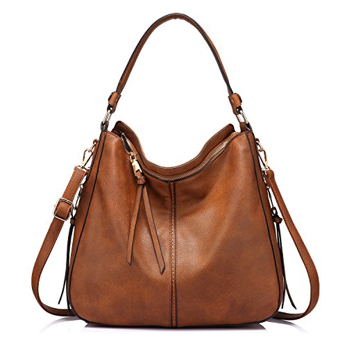Realer Bolso Mujer Hobo Casual Bolsos Bandolera Sintetico Bolsos de Hombro Cuero PU Grande Shopper Bolsa Tote Vintage Marron Realer Bolso Mujer Hobo Casual Bolsos Bandolera Sintetico Bolsos de Hombro Cuero PU Grande Shopper Bolsa Tote Vintage Marron