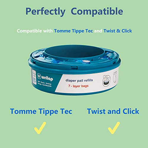 Recambios contenedor de pañales compatible con Tomme Tippe Tec y Twist & Click (4 Piezas)