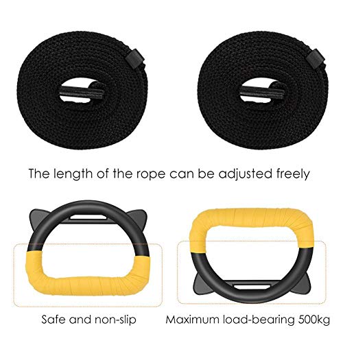 RecoverLOVE Anillos de Gimnasia con Barra de Trapecio para niños, Patio de Juegos para niños, Ejercicio en casa, Anillos de Gimnasio con Correas, Anillos de Gimnasia, Juego de Gimnasio en casa RecoverLOVE Anillos de Gimnasia con Barra de Trapecio para niños, Patio de Juegos para niños, Ejercicio en casa, Anillos de Gimnasio con Correas, Anillos de Gimnasia, Juego de Gimnasio en casa