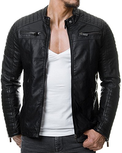 Red Bridge Chaqueta de Hombres Cuero Sintética, Algodón y Cuero Real Moda Cazadora Red Bridge Chaqueta de Hombres Cuero Sintética, Algodón y Cuero Real Moda Cazadora