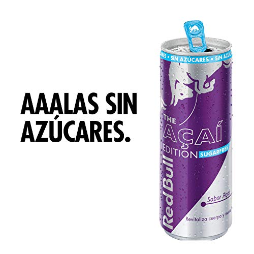 Red Bull, Bebida Energética, Acai, Sin Azúcar - 12 latas de 250 ml - Total: 3000 ml