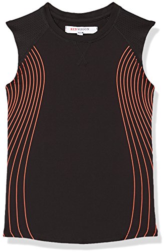 RED WAGON Sleeveless, Sport Top para Niñas, Negro (Black), 8 Años